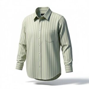 Lauren Ralph Lauren Men's XXL Green Striped Button Down Shirt Dress Shirt Casual